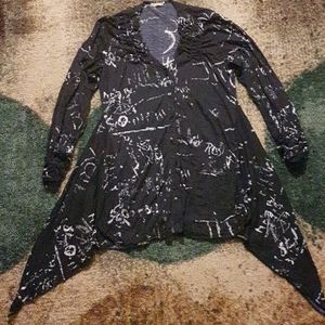 Dolcezza Navy & White Handkerchief Dress Sz. L